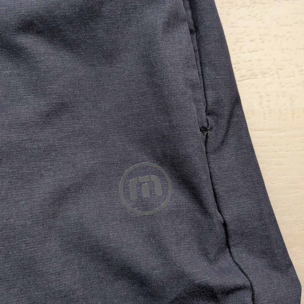 Travis Mathew Jogger Pants‎ Mens Small Black Elastic Waist Zip Pockets Golf